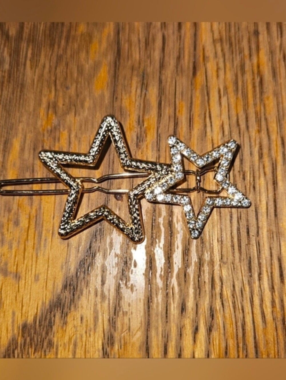 Gold Star Rhinestone Hair Clip BNIB